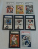 8 NFL Football GRADED Card Lot 2019 Panini Tom Brady GEM MINT 10 SGC Rookies Emmitt Rice Dorsett