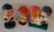 Vintage Japan Baseball Bobblehead Nodder Kissing Bank Lot Junior League Big Leaguer 1950s 1960s