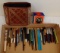 Vintage Advertising Pen Pencil Lot Parker Jungle Habitat Safari Pencil Holder Oil Nude Motion