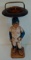 Vintage 1950s 1960s Smoking Stand Ashtray Baseball Player Muddville Statue 24'' Rare Chipped