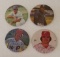 4 Vintage 1978 MLB Baseball Stadium Button Pin Lot Schmidt Rose Reggie Garvey