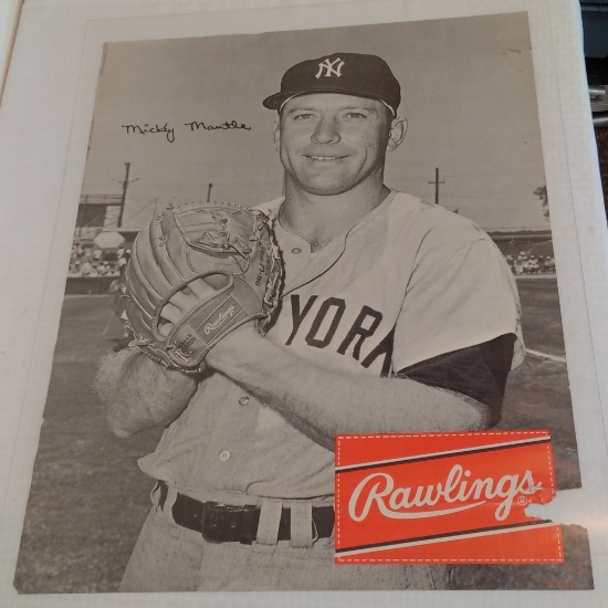 Mickey Mantle Signed Vintage Rawlings New York Yankees Authentic