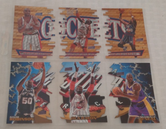 Triumverate Die Cut 1997-98 TSC NBA Basketball Members Only Insert 6 Card Lot Shaq Robinson Barkley