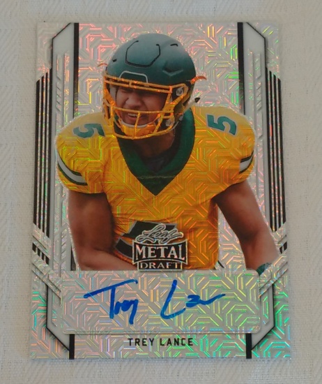 2021 Leaf Metal Draft NFL Football Rookie Card Autographed Insert Trey Lance 49ers RC 13/30