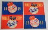 2 Vintage 1949 World Series MLB Baseball Program Pair Set Both Versions Yankees Dodgers