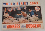 Vintage 1963 Official World Series Program Yankees Dodgers Nice Condition Mantle Maris Yogi