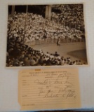 Vintage Type 1 Baseball Photograph Large Photo Wire Press 1953 World Series Jackie Robinson Mantle