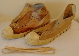 True Vintage 1940s 1950s Converse All Star Chuck Taylor High Tops Canvas Shoes Shoe Pair 1 Lace 9.5