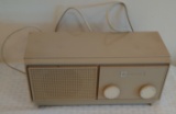 Vintage RCA Solid State Radio Plastic White Gray Model RLA 11B Sand Works