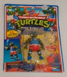 Vintage TMNT Action Figure MOC 1990s Ninja Turtles Toy Track N Field Leo Leonardo