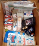 Vintage Sports Collectibles Memorabilia Box Lot #8 Yankees Mug Cooperstown 1952 Mantle Medallion