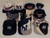 10 Vintage 1990s Snapback Fitted Hat Cap Lot MLB Baseball NY Yankees Never Worn