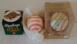 1996 Rawlings Official World Series Logo Baseball w/ Box Unused & Football w/ Mini Glove MLB