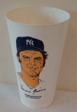 Vintage 1973 7-11 Baseball Plastic Promo Cup Premium Thurman Munson Yankees MLB Nice