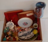 Vintage Sports Collectibles Memorabilia Box Lot #10 1940s 1950s 1960s Scrapbook DiMaggio Toys HOF