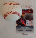 Aaron Fultz Autographed Signed Rawlings Baseball ROMLB JSA COA Phillies