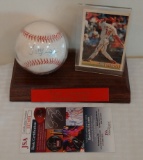 Tony Longmire Autographed Signed ROMLB Baseball Phillies JSA w/ On Card & Display Case 1990s