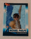 2004 Rookie Review Michael Phelps Swimming Rookie Card RC #107 Perforated