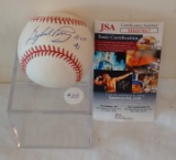 Gaylord Perry Autographed Signed ROMLB Baseball Giants JSA COA HOF 91 Inscription Case Cube