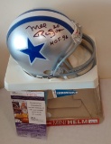 Mel Renfro Autographed Signed Riddell Mini Football Helmet JSA COA Cowboys Thrwoback HOF Inscription