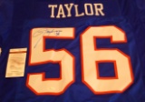 Lawrence Taylor Autographed Signed NFL Football Custom Jersey XL Stitched JSA COA Giants HOF