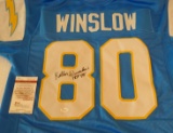 Kellen Winslow Autographed Signed NFL Football Custom Jersey XL Stitched JSA COA Chargers HOF 95