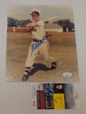 Autographed Signed Baseball 8x10 Photo JSA COA Eddie Mathews Braves HOF
