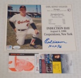 Autographed Signed Baseball HOF Induction Card 8x10 Photo JSA COA Earl Weaver Orioles 96 Inscription