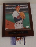 Autographed Signed Baseball 8x10 Photo Plaque Tom Glavine Braves HOF JSA COA