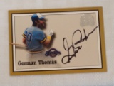 2000 Fleer Greats Of The Game Autographed Card Signed MLB Baseball Insert Gorman Thomas Brewers