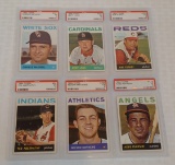 6 Vintage 1964 Baseball Card Lot PSA GRADED 5 EX Purkey Maxwell Long Pearson Abernathy Mathews