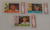 3 Vintage 1960 Topps Baseball Card Lot PSA GRADED 4 & 4.5 Donovan Terwilliger Esposito