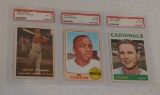 3 Vintage PSA GRADED Baseball Card Lot 1957 Temple 1964 Coker 1968 Joe Morgan HOF