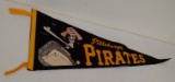 Vintage Full Size Baseball Felt Pennant 1950s 1960s Pittsburgh Pirates Jolly Roger Stadium Tassle