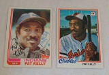 2 Sign-ed Auto Vintage Topps 1978 & 1982 Baseball Card Pair Rev Pat Kelly Orioles Lot