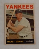 Vintage 1964 Topps Baseball Card #50 Mickey Mantle Yankees HOF Low Grade