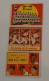 3 Vintage Topps Baseball Card Lot Mickey Mantle Yankees Team Leaders 1959 1960 1962
