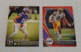 2 Justin Jefferson Rookie Card Lot RC 2020 2021 Panini Prizm Draft Chronicles NFL Football Red