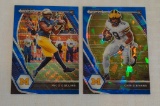 2021 Panini Blue Prizm Rookie RC Michigan Pair Nico Collins 18/249 & Chris Evans 61/99 NFL Football