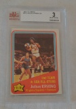 Vintage 1972-73 Topps NBA Basketball Rookie Year #255 Dr J Julius Erving All Star Beckett GRADED 3