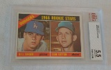 Key Vintage 1966 Topps Baseball Rookie Card RC #288 Don Sutton Bill Singer Beckett GRADED 5.5 EX+