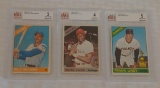 3 Vintage 1966 Topps Baseball Card Lot Beckett GRADED Richie Allen Billy Williams SP Frank Linzy