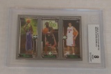 2003-04 Topps Matrix NBA Basketball Tri Card Rookie RC Bosh Wade Milicic BGS GRADED 8 NRMT MINT RC