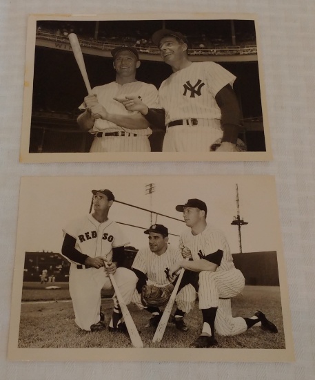 2 Vintage Mickey Mantle Don Wingfield B/W 4x6 Photo Lot Yogi Ted Williams 1960 Yankees HOF Premium