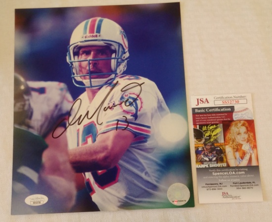 Dan Marino Autographed Signed 8x10 Photo Dolphins NFL Football JSA COA