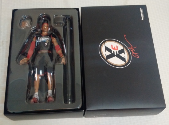 Very Rare Enterbay NBA Basketball Doll Complete w/ Box 1/6 Scale Figure Clothes Allen Iverson 76ers