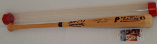 Pete Rose Autographed Signed Rawlings Baseball Bat w/ Tube JSA COA 1980 Phillies World Champs MLB