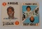 Vintage Topps Game Insert Card Pair MLB Baseball Hank Aaron & NFL Football Joe Namath