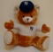 Large Jumbo 26'' Plush New York Yankees Teddy Bear Souvenir Arcade Fair Prize 1980s 1990s