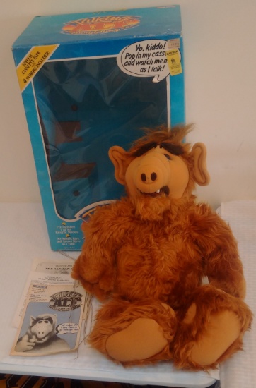 Vintage 1987 Coleco Talking Alf Plush Toy Storytelling w/ Original Box Paperwork No Cassette